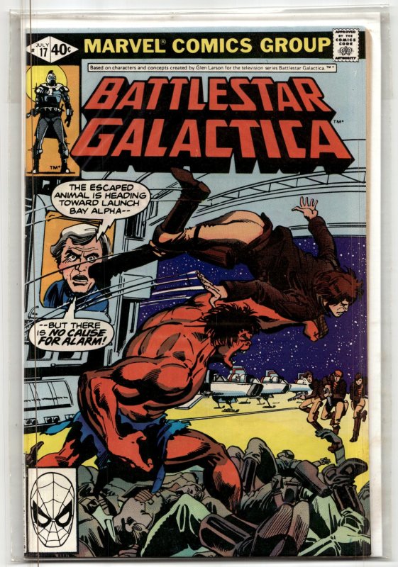 Battlestar Galactica #17 (Marvel Comics, 1980), raw, ungraded comic book — front cover
