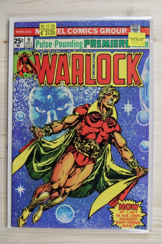 Warlock #9 (Marvel Comics, 1975), raw comic book in VF+ 8.5 condition — front cover
