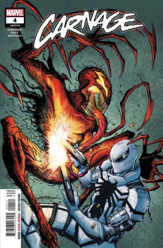 Carnage #4 (Marvel Comics, 2024), raw comic book in NM condition — front cover