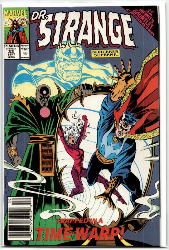 Doctor Strange, Sorcerer Supreme #33 (Marvel Comics, 1991), raw, ungraded comic book — front cover