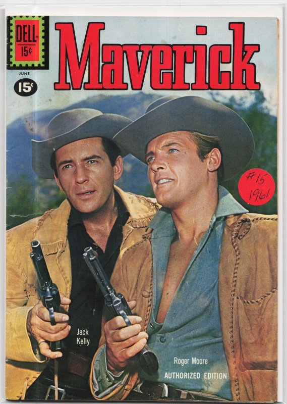 Maverick #15 (Dell, 1961), raw, ungraded comic book — front cover