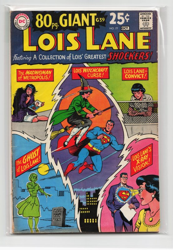 Superman's Girl Friend, Lois Lane #77 (DC Comics, 1967), raw, ungraded comic book — front cover