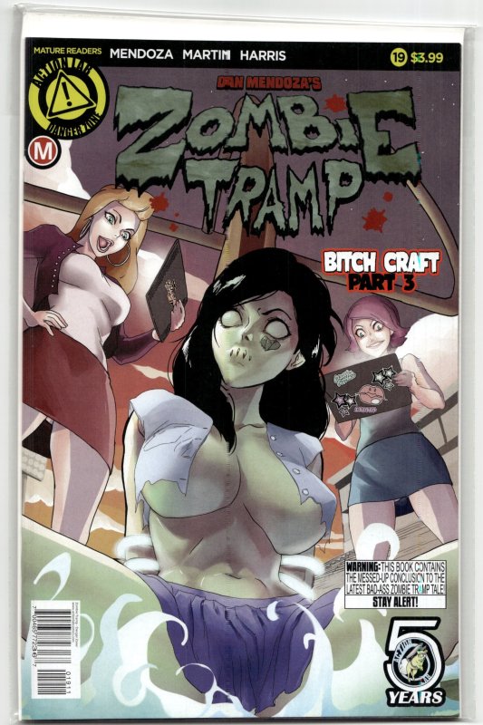 Zombie Tramp #19 (Action Lab Entertainment, 2016), raw, ungraded comic book — front cover