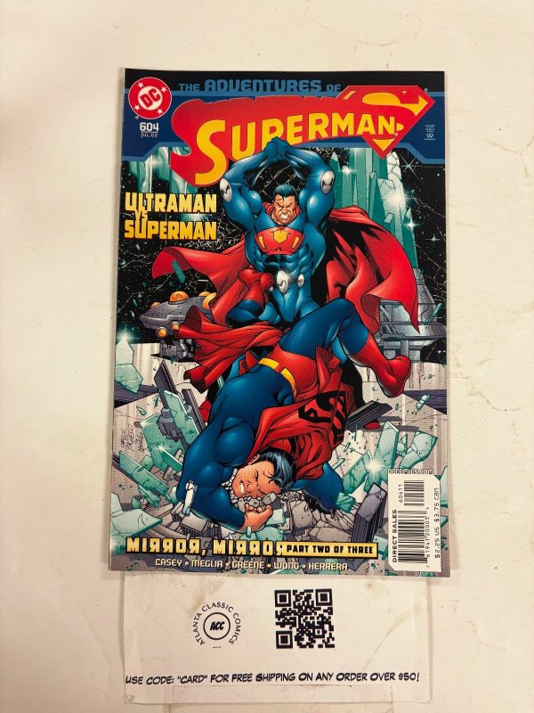 Adventures of Superman #604 (DC Comics), raw comic book in NM condition — front cover