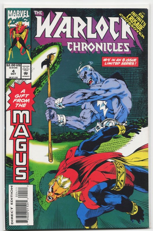 Warlock Chronicles #4 (Marvel Comics, 1993), raw, ungraded comic book — front cover