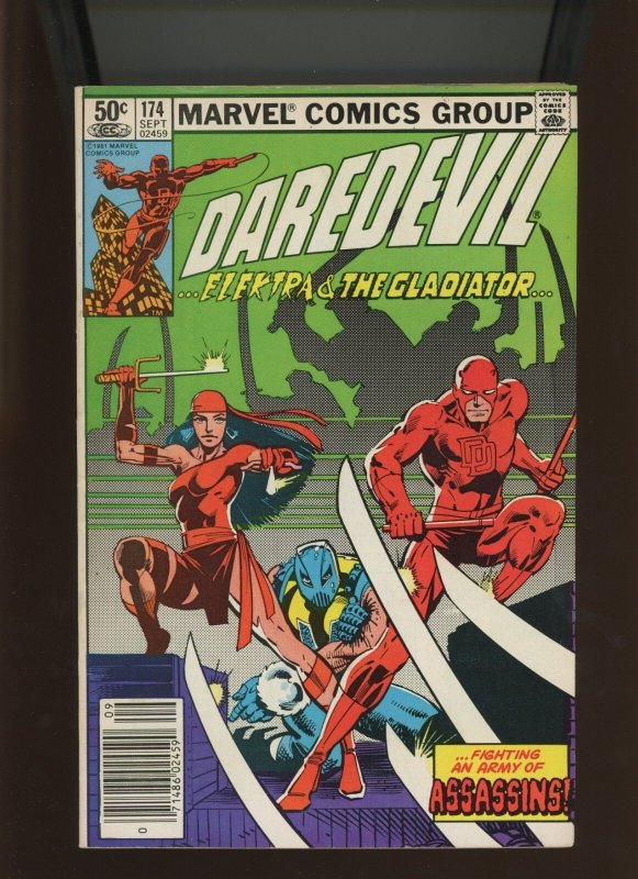 Daredevil #174 (Marvel Comics, 1981), raw comic book in 7.0 condition — front cover