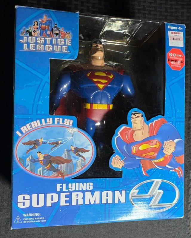 2003 Justice League Flying Superman MIB C-7.0 Fusion KB Toys DC Comics (DC Comics, 2003), raw comic book in 7.0 condition — front cover