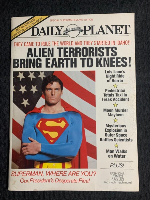 1981 Daily Planet Special Superman II Movie Edition FVF 7.0 Random House (1981), raw comic book in 7.0 condition — front cover