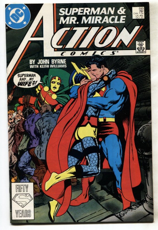 Action #593 (DC Comics), raw comic book in VF/NM condition — front cover