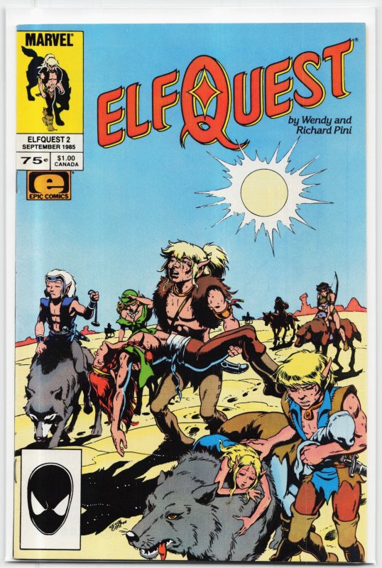 ElfQuest #2 (1985), raw, ungraded comic book — front cover