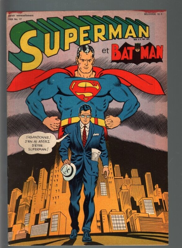 Superman Et Batman #17 (DC Comics, 1969), raw comic book in VF condition — front cover
