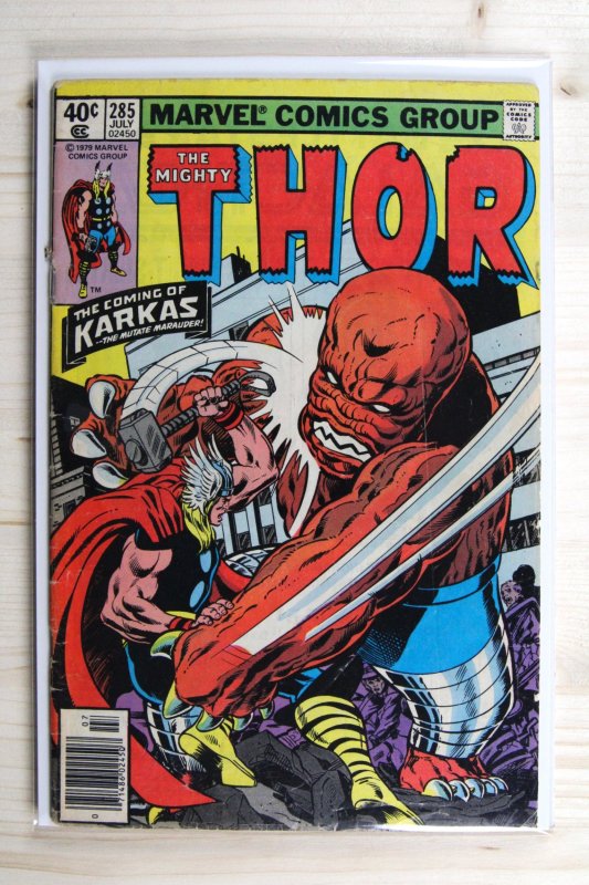 Thor #285 (Marvel Comics, 1979), raw comic book in FN+ 6.5 condition — front cover