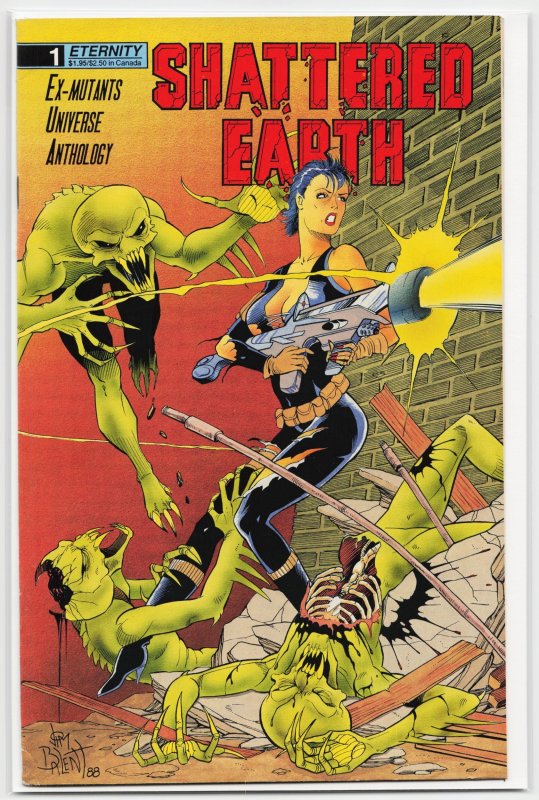 Shattered Earth #1 (1988), raw, ungraded comic book — front cover