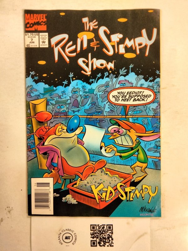 The Ren & Stimpy Show #7 (Marvel Comics), raw comic book in NM condition — front cover