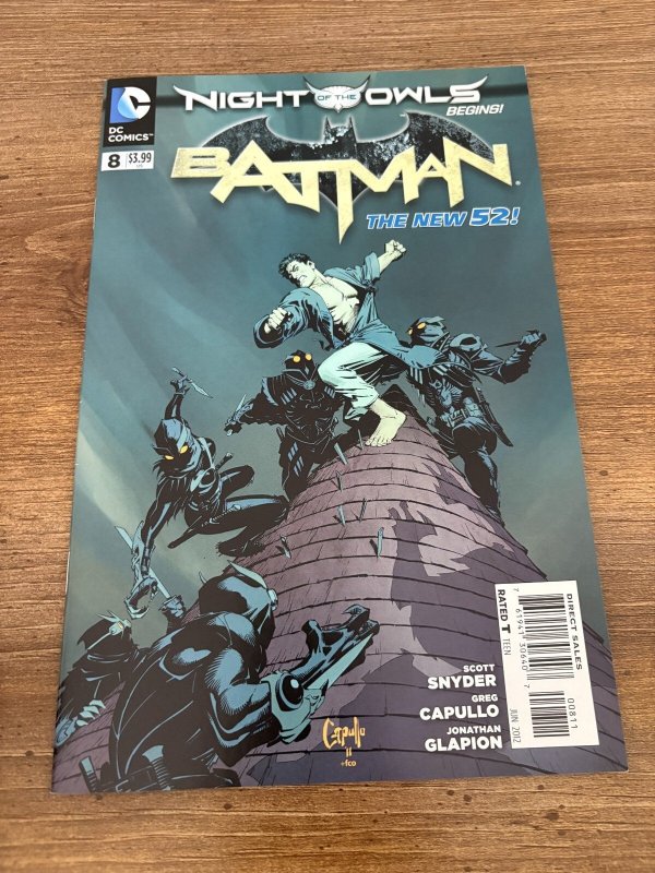 Batman #8 (DC Comics, 2012), raw comic book in NM condition — front cover