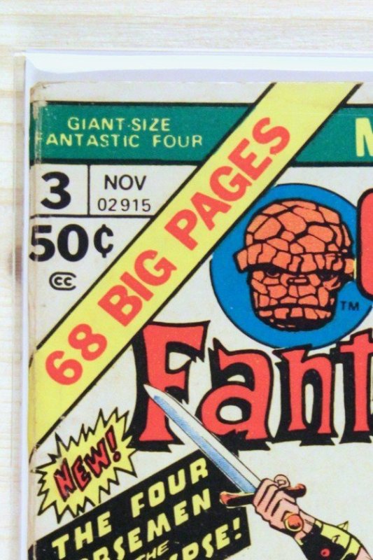 Giant-Size Fantastic Four #3 (Marvel Comics, 1974), raw comic book in FN+ 6.5 condition — front cover