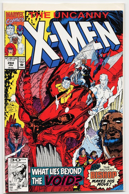 The Uncanny X-Men #284 (Marvel Comics, 1992), raw, ungraded comic book — front cover
