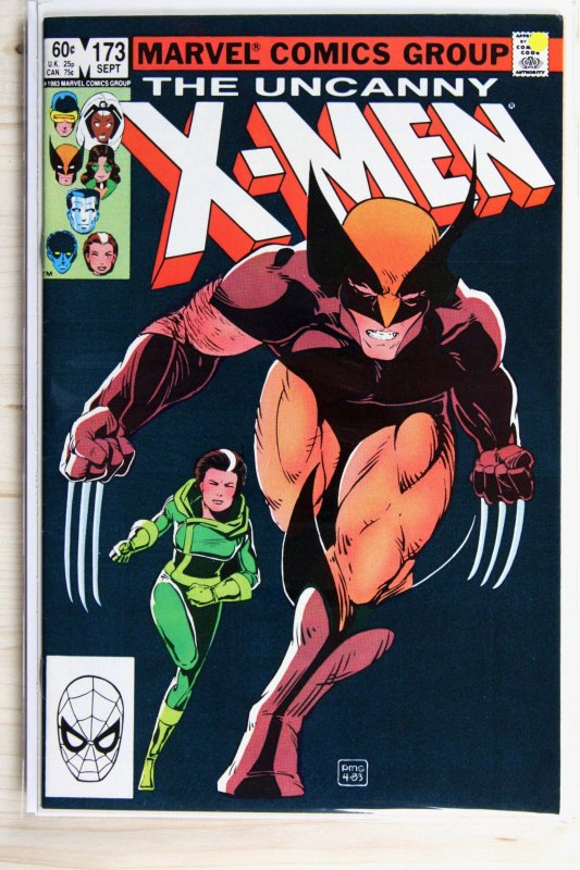 The Uncanny X-Men #173 (Marvel Comics, 1983), raw comic book in VF+ 8.5 condition — front cover