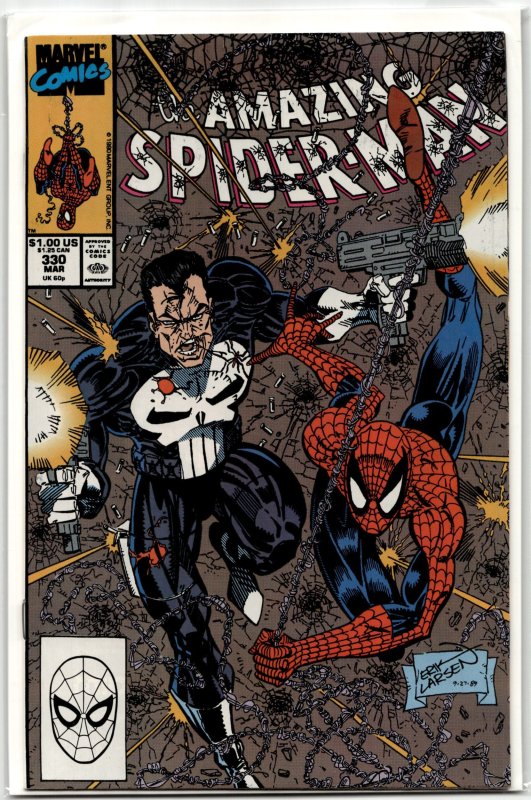 The Amazing Spider-Man #330 (Marvel Comics, 1990), raw, ungraded comic book — front cover