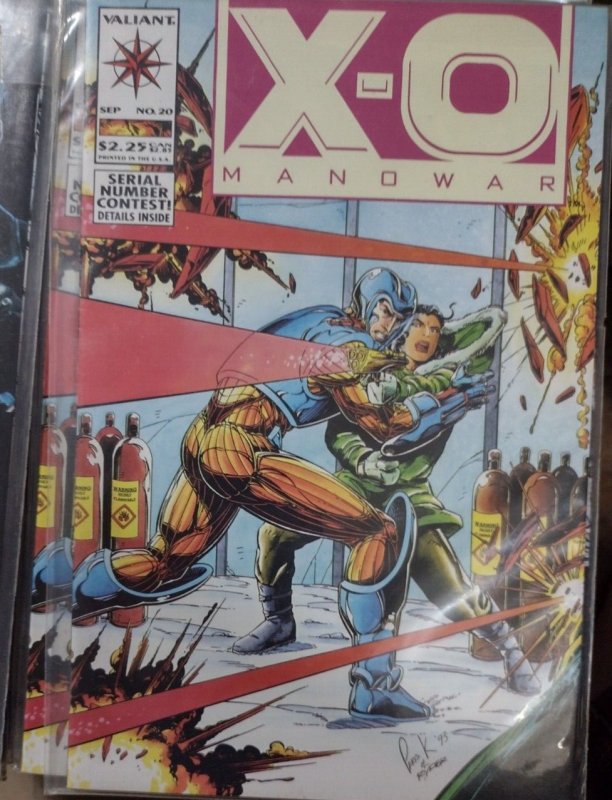X-O Manowar #20 (Valiant Comics, 1993), raw, ungraded comic book — front cover