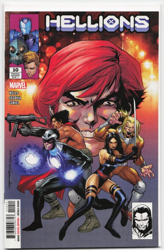 Hellions #10 (Marvel Comics, 2021), raw, ungraded comic book — front cover