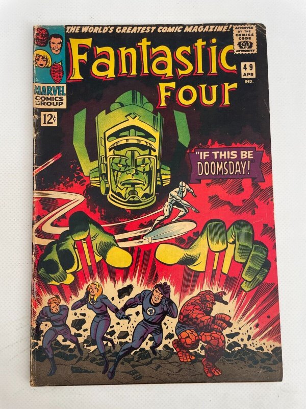 Fantastic Four #49 (Marvel Comics), raw comic book in VF- condition — front cover