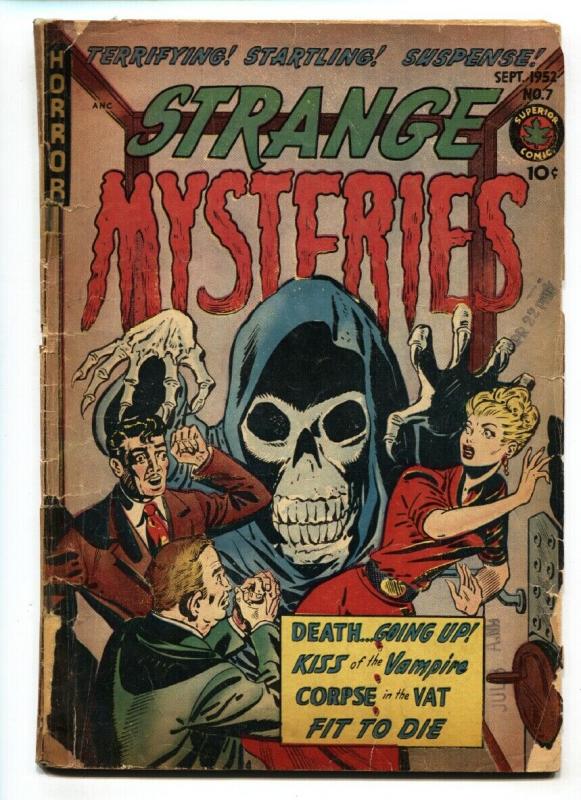 Strange Mysteries #7 (1952), raw, ungraded comic book — front cover