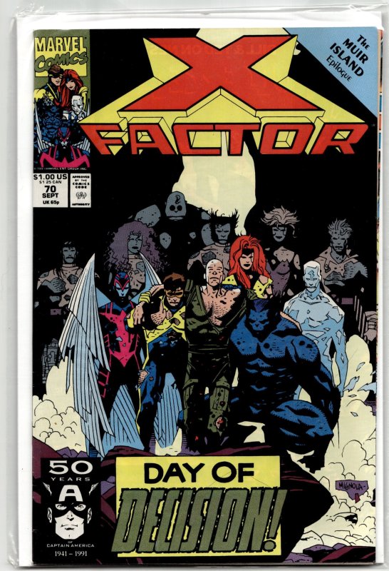 X-Factor #70 (Marvel Comics, 1991), raw, ungraded comic book — front cover