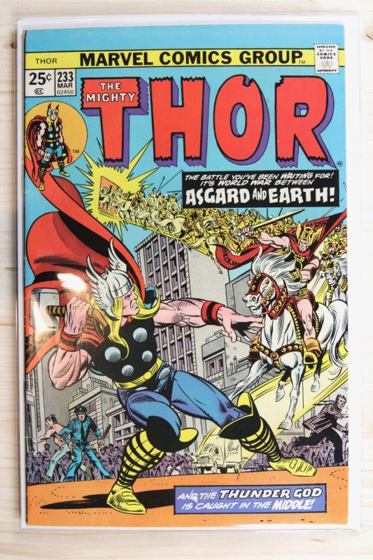 Thor #233 (Marvel Comics, 1975), raw comic book in VF- 7.5 condition — front cover