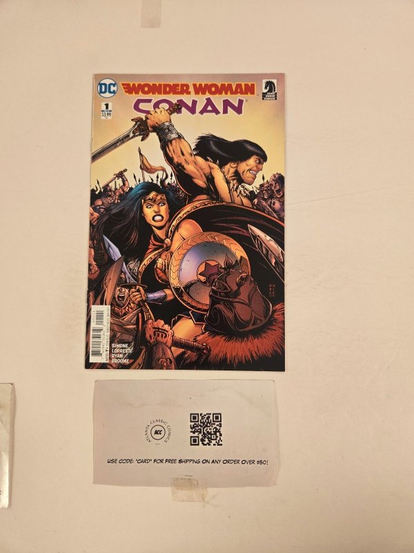 Wonder Woman Conan #1, raw comic book in NM condition — front cover