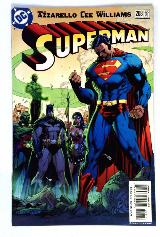 Superman #208 (DC Comics, 2004), raw comic book in NM- condition — front cover