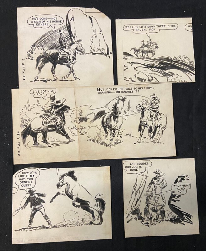 Roy Rogers Rare Art Lot 1949 Original Art by Al Micale, + Production Stats, Etc. (1949), raw, ungraded comic book — front cover