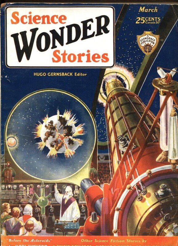 Pulp: Science Wonder Stories #10 (1930), raw, ungraded comic book — front cover