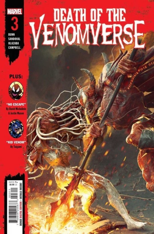 Death of the Venomverse #3 (2023), raw comic book in NM condition — front cover