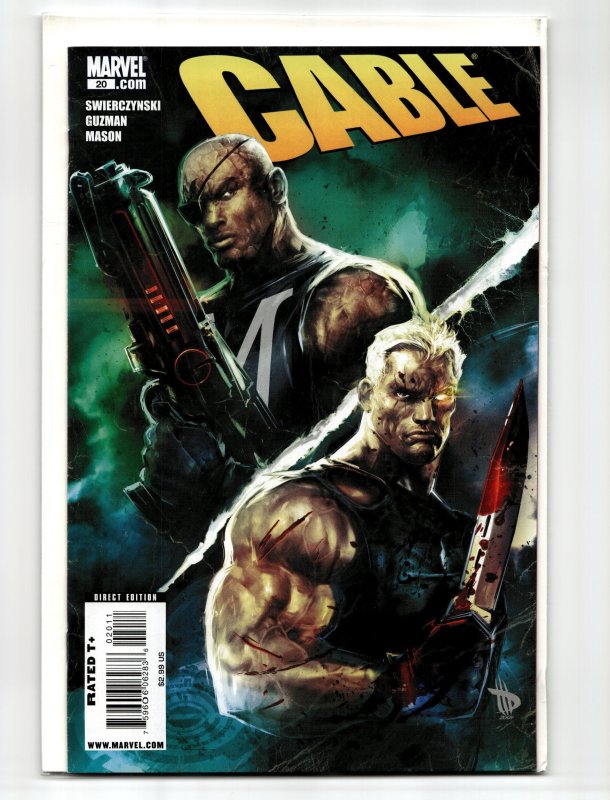 Cable #20 (Marvel Comics, 2010), raw, ungraded comic book — front cover