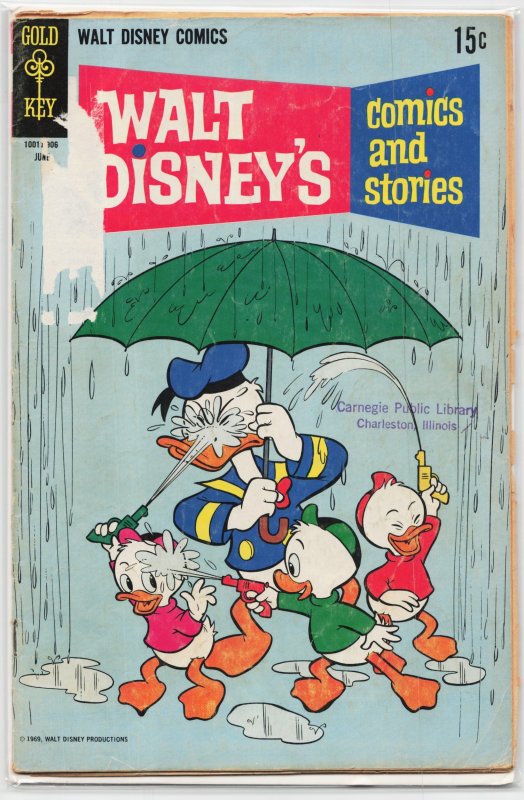 Walt Disney's Comics and Stories #345 (Gold Key, 1969), raw, ungraded comic book — front cover