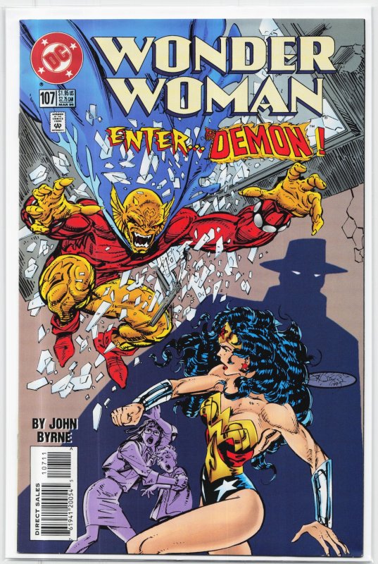 Wonder Woman #107 (DC Comics, 1996), raw, ungraded comic book — front cover