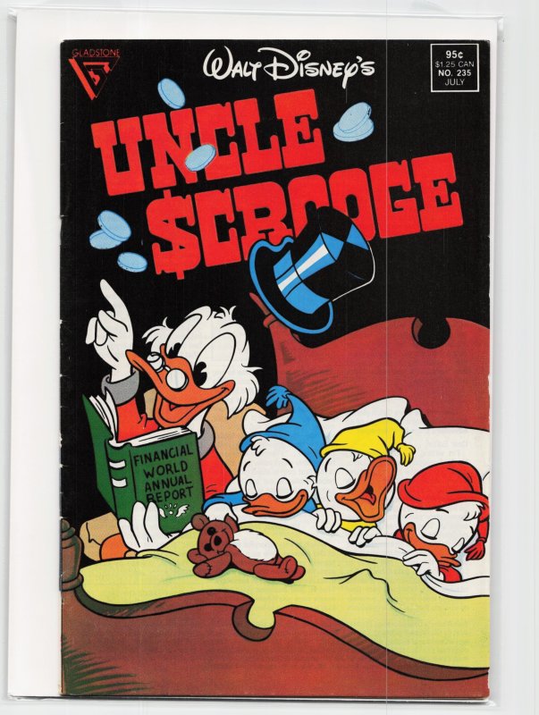 Uncle Scrooge #235 (Gladstone, 1989), raw, ungraded comic book — front cover