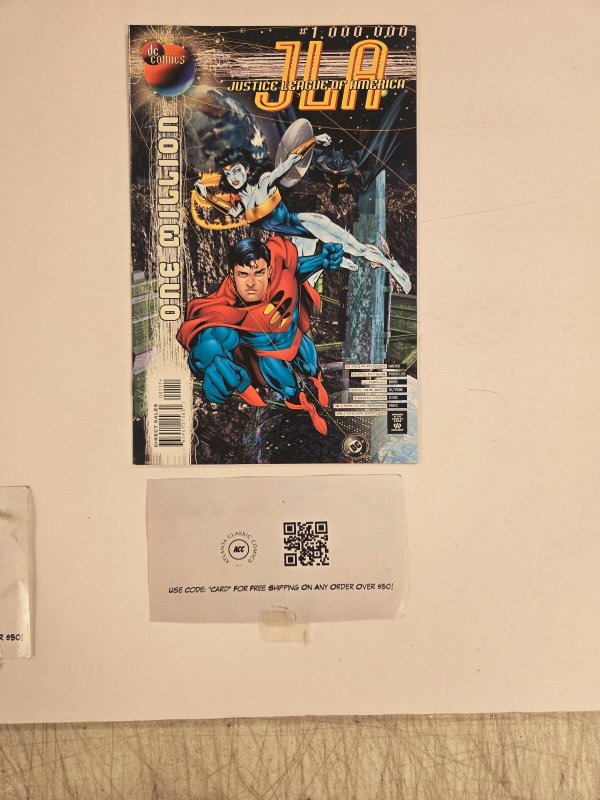 JLA #1,000,000 NM DC Comic Books Superman Wonder Woman Batman 21 HH131 (DC Comics, 1997), raw comic book in NM condition — front cover