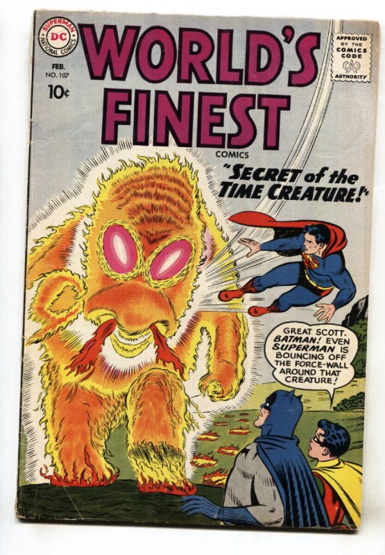 World's Finest #107 (DC Comics), raw, ungraded comic book — front cover