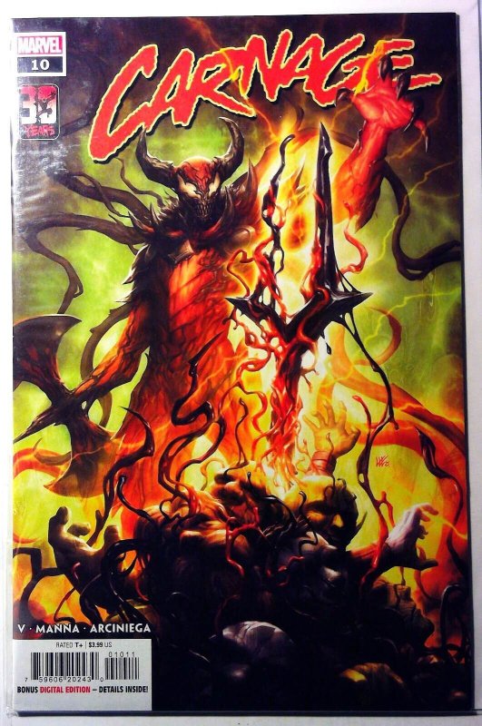 Carnage #10 (Marvel Comics, 2023), raw, ungraded comic book — front cover