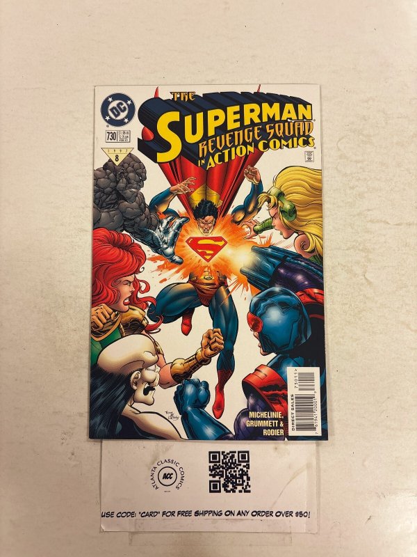 Action Comics #730 (DC Comics), raw comic book in NM condition — front cover