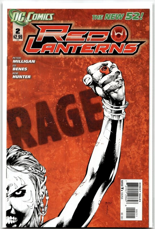 Red Lanterns #2 (DC Comics, 2011), raw, ungraded comic book — front cover