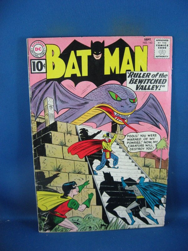 Batman #142 (DC Comics, 1961), raw comic book in VG condition — front cover