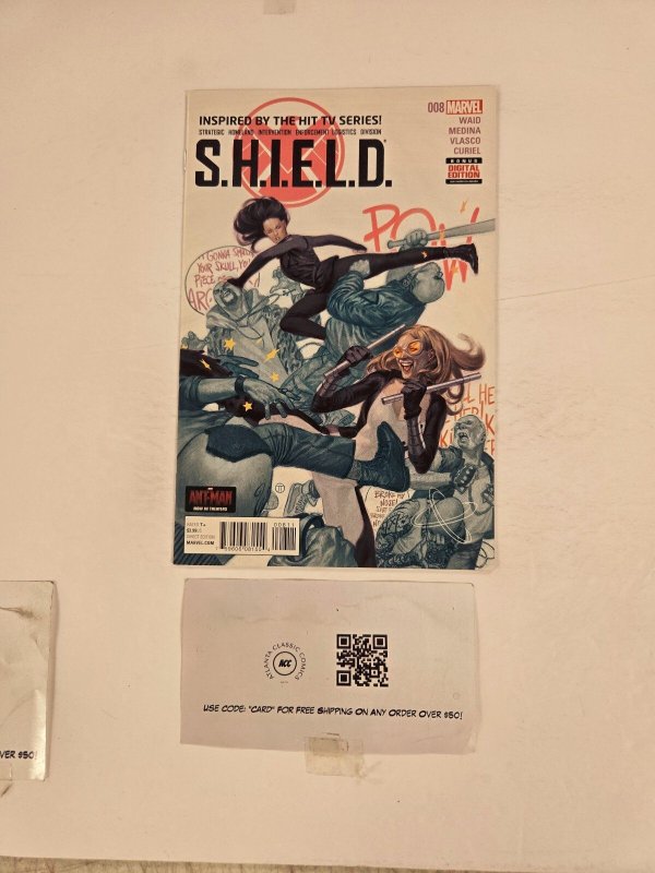 S.h.i.e.l.d #8 (Marvel Comics), raw comic book in NM condition — front cover