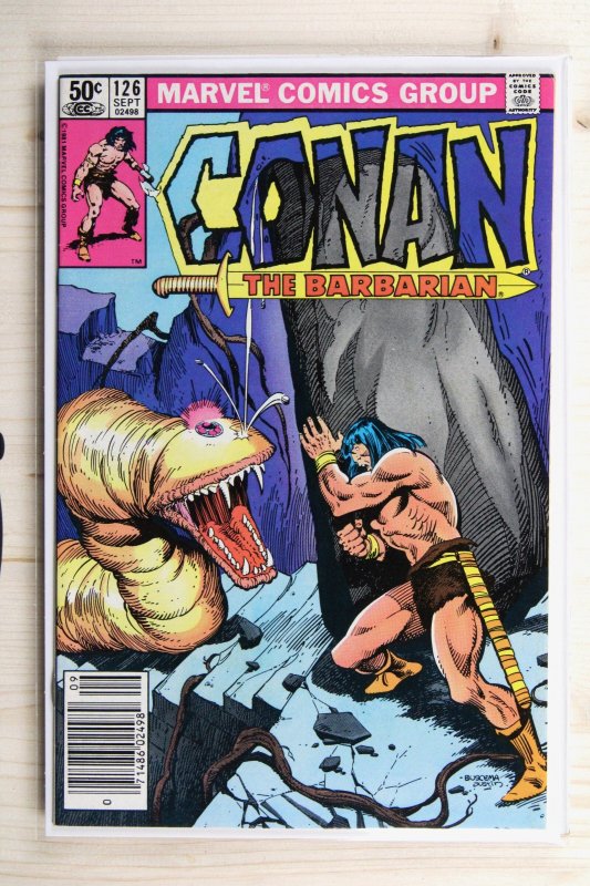 Conan the Barbarian #126 (Marvel Comics, 1981), raw comic book in VF+ 8.5 condition — front cover