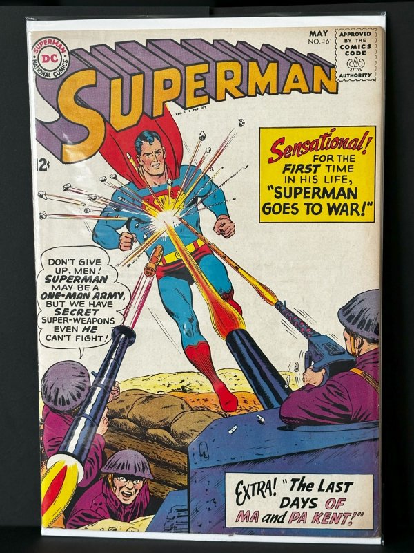 Superman #161 (DC Comics, 1963), raw, ungraded comic book — front cover