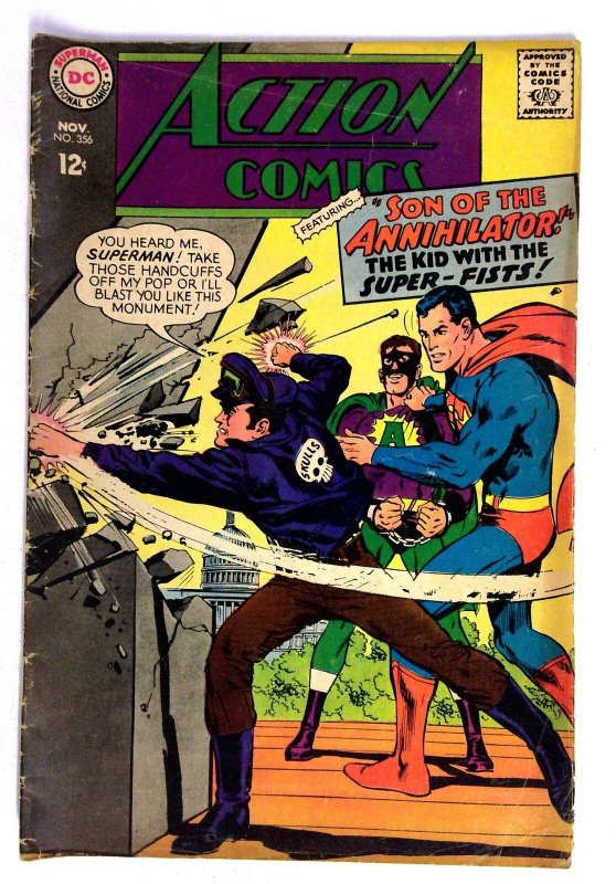 Action Comics #356 (DC Comics, 1967), raw comic book in VG condition — front cover