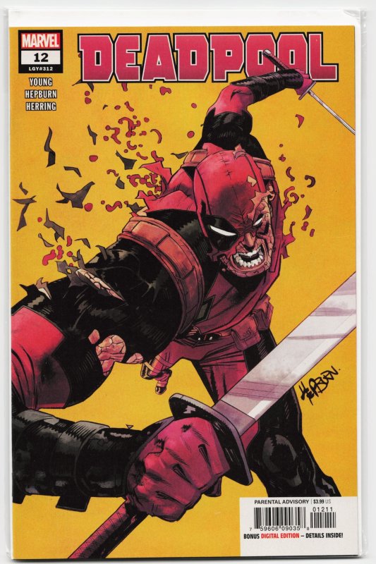 Deadpool #12 (Marvel Comics, 2019), raw, ungraded comic book — front cover