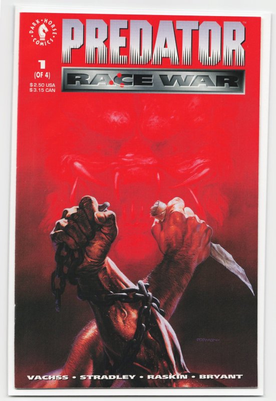 Predator: Race War #1 (Dark Horse Comics, 1993), raw, ungraded comic book — front cover